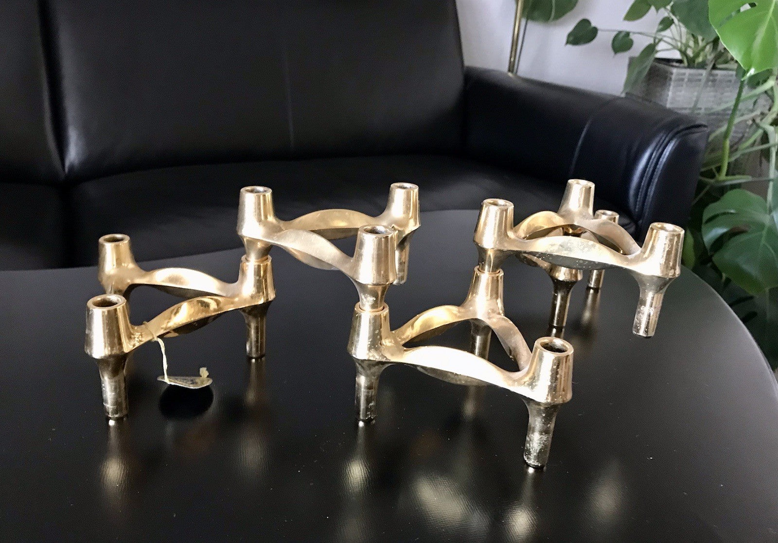 Nagel Quist BMF Vintage 60er 5x Kerzenleuchter Stecksystem MCM 24K vergoldet