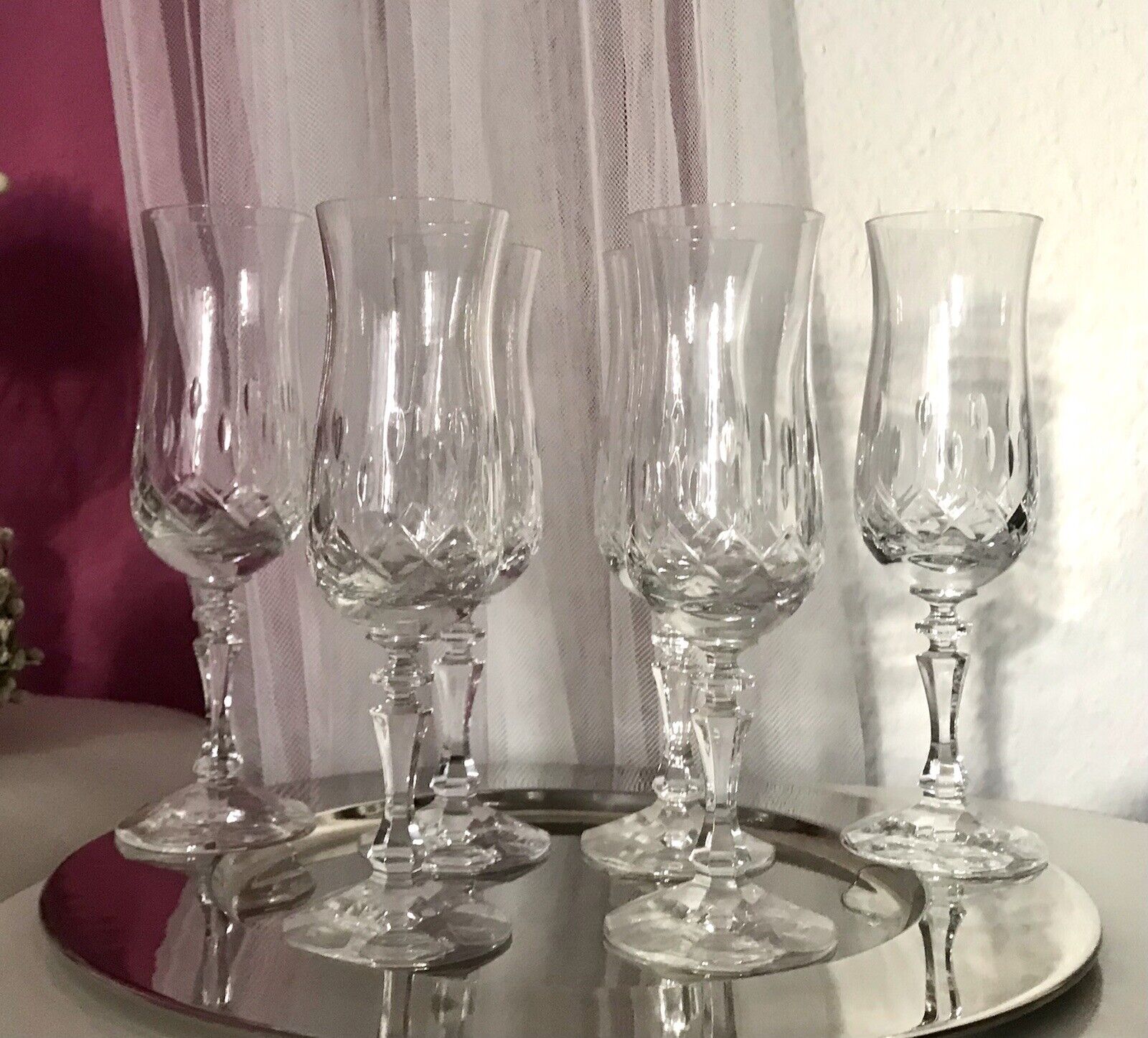 Vintage 6 EDEL Zwiesel Champagner Sektflöten Sektgläser Glas Kristallglas