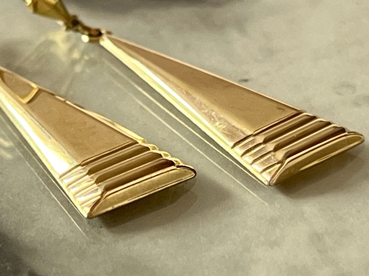 Vintage Ohrhänger Ohrringe vergoldet Amerik. Doublè Walzgold