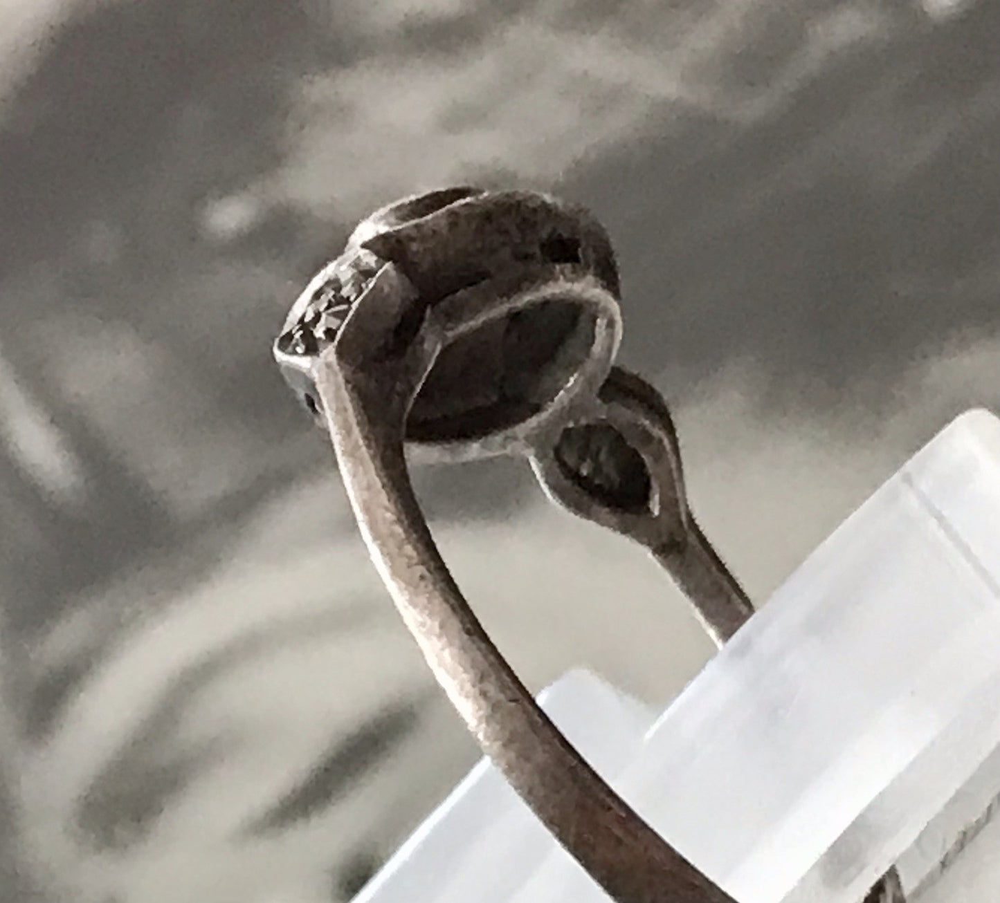 Antik Art Déco Edel Onyx Markasite DAMEN RING Silber 925 Gr.51 16,2