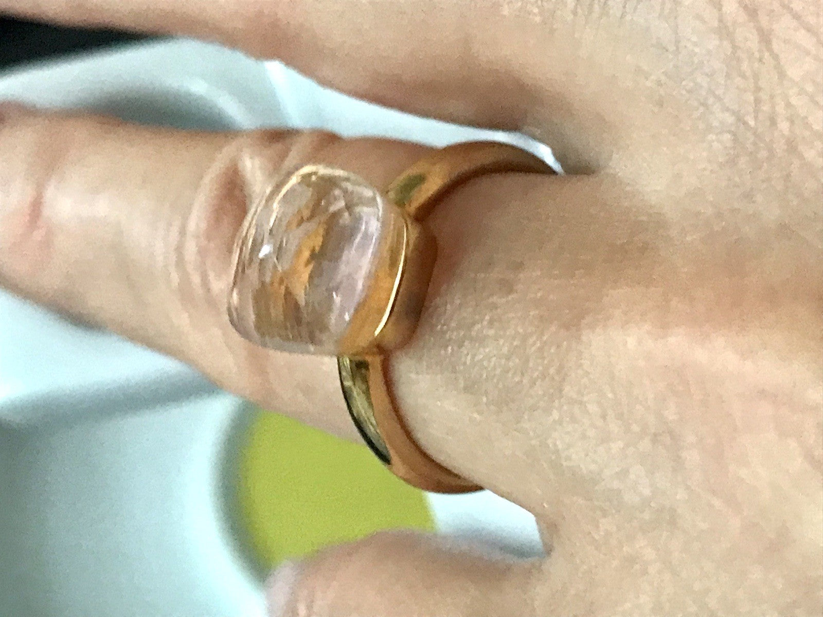 Vintage alt Damen Ring rosa Stein Silber 925 Gr.54 Rubbelit? vergoldet