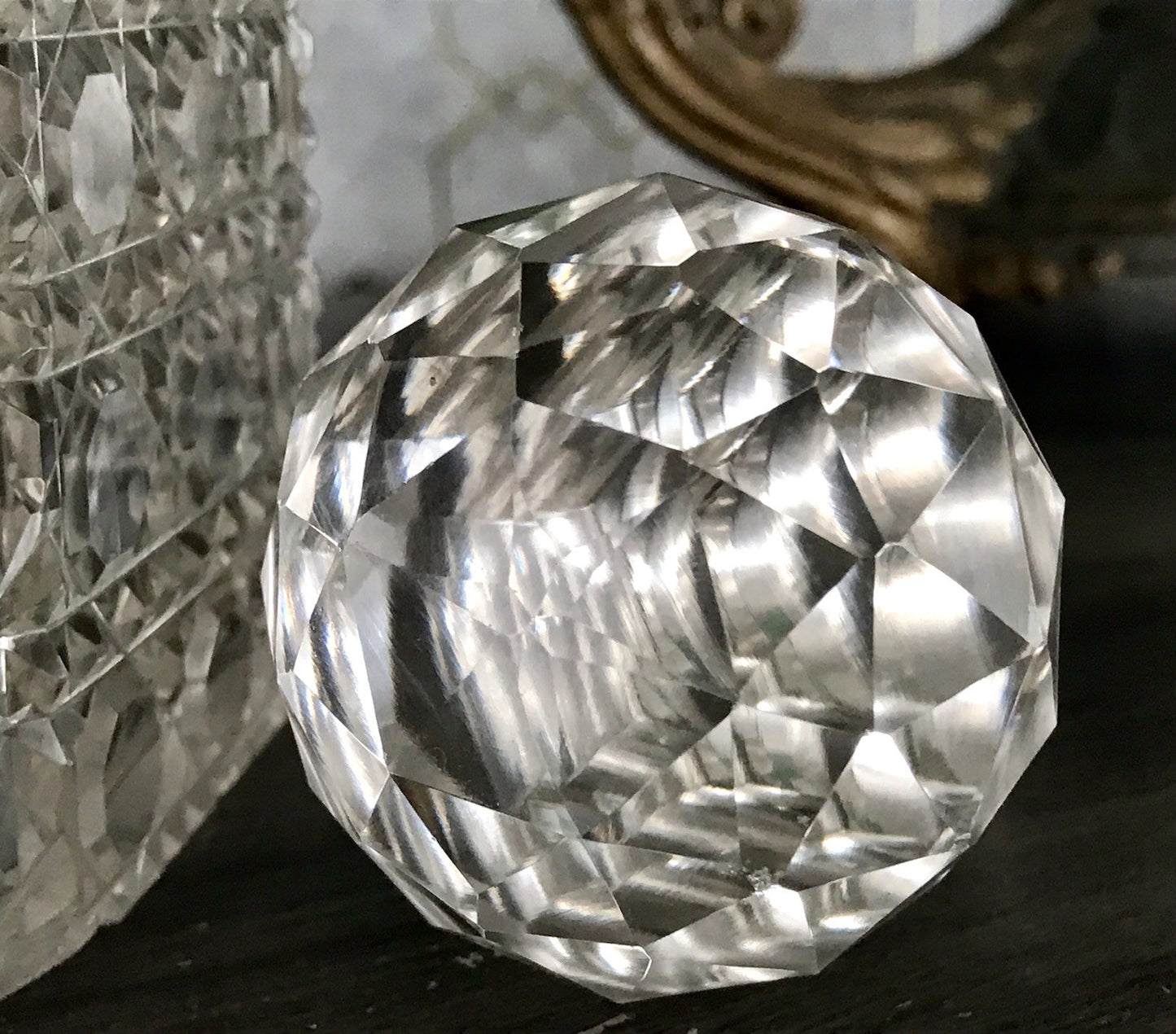 Antik ~1890 Baccarat 1x Glaskaraffe Karaffe Schnitt Bleikristall Edel! Dekanter