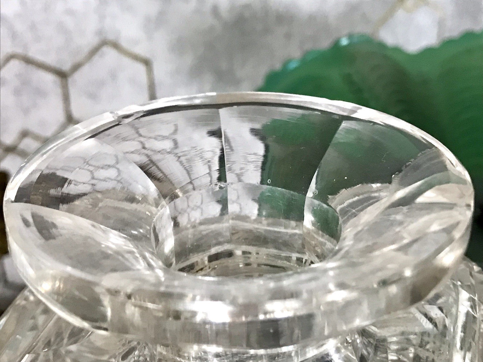 Antik ~1890 Baccarat 1x Glaskaraffe Karaffe Schnitt Bleikristall Edel! Dekanter