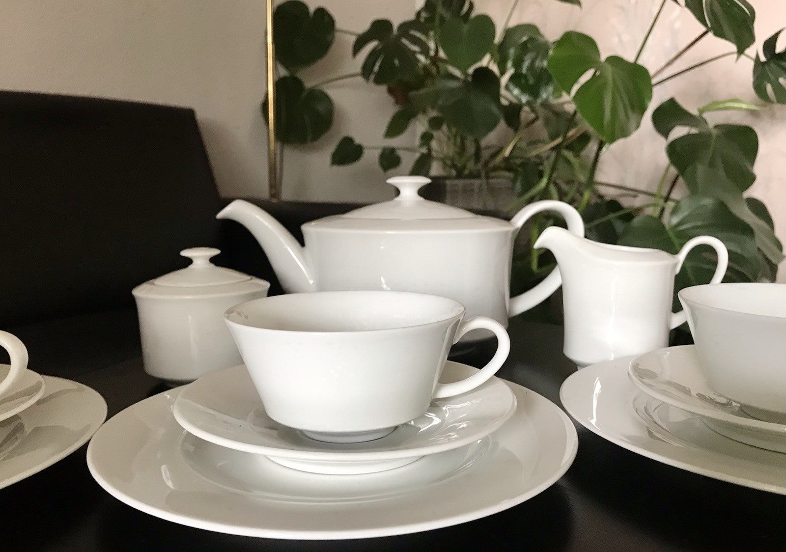 Ak Kaiser Porzellan Kaffeeservice 6 Personen modernes schlichtes Design weiß