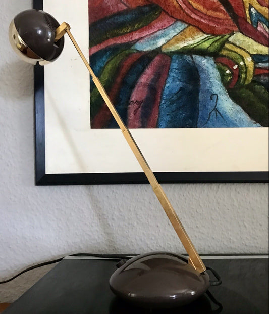Vintage Space Age 60er 70er Tischleuchte Lampe Leuchte Eyeball veaun gold