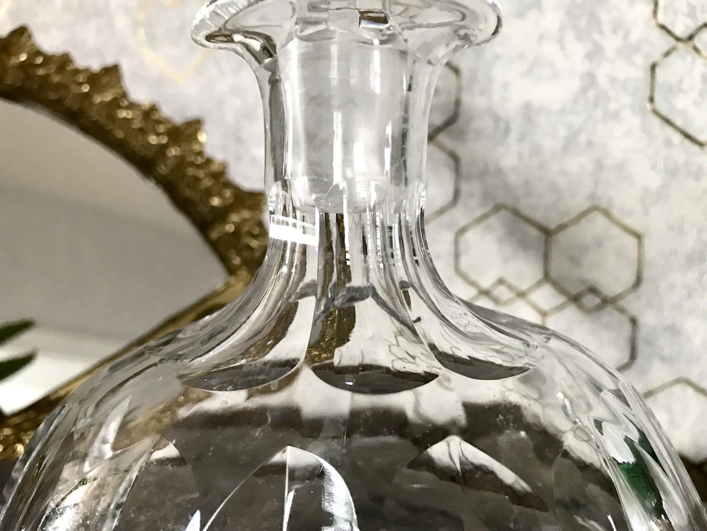 Antik ? Art Déco Kristallglas Bleikristall Design Karaffe EDEL ovoid