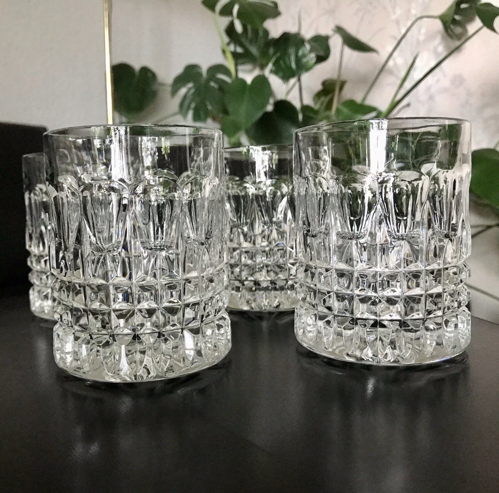 Vintage 4x edel Whisky Gläser  Tumbler Becher Kristallglas Nachtmann Edel