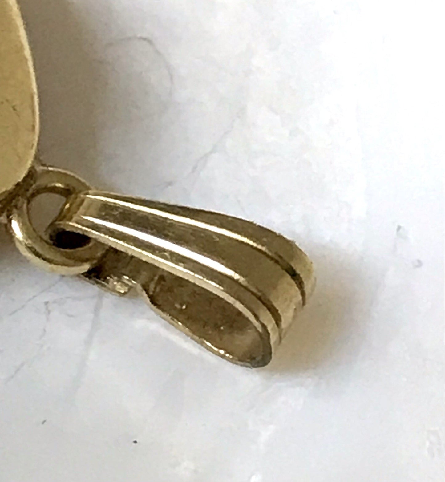 Vintage Designer Anhänger lila Stein Amethyst? Amerik. Doublè vergoldet