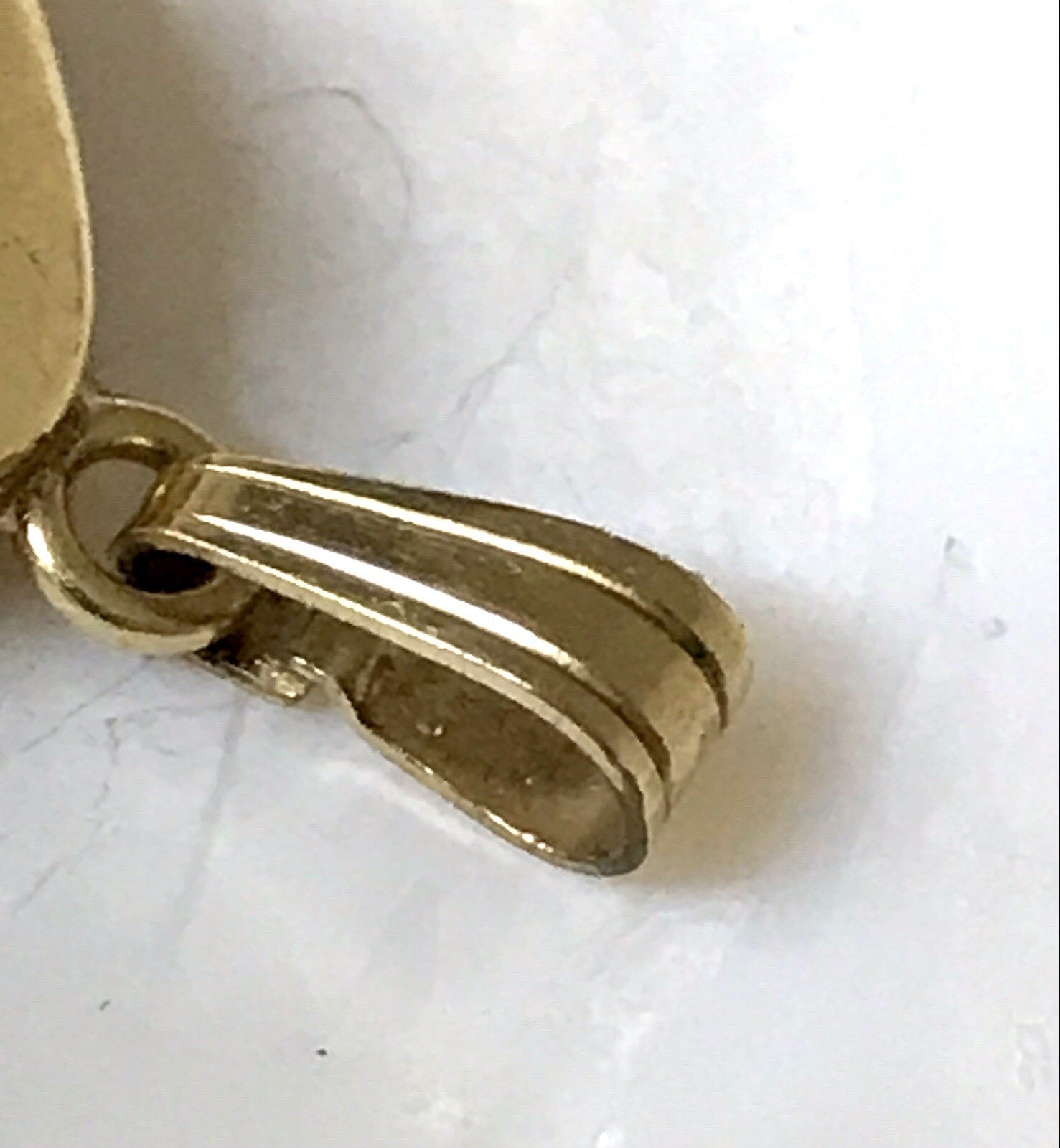 Vintage Designer Anhänger lila Stein Amethyst? Amerik. Doublè vergoldet