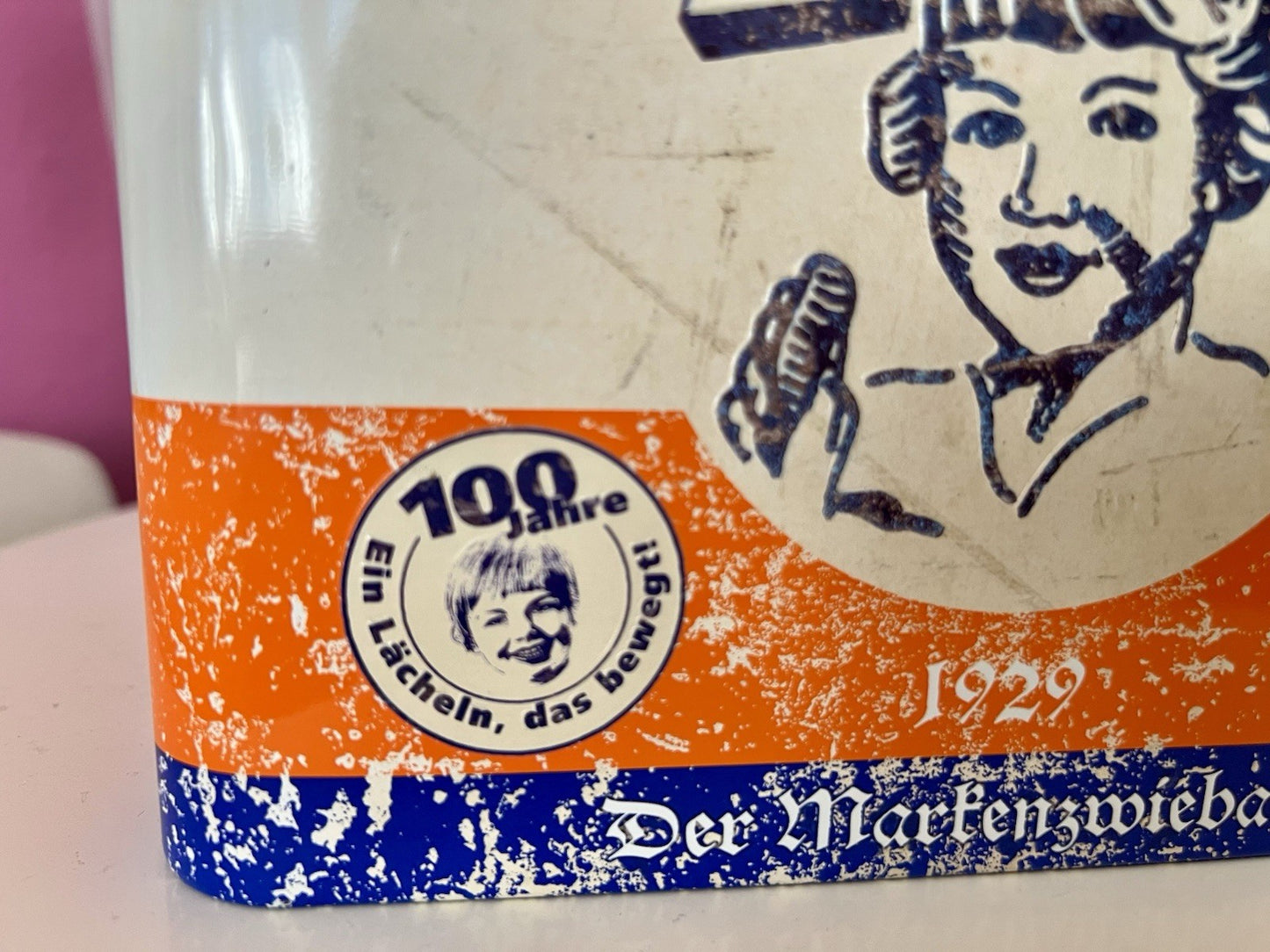 Vintage Blechdose Brandt Zwieback 100 Jahre Jubiläum