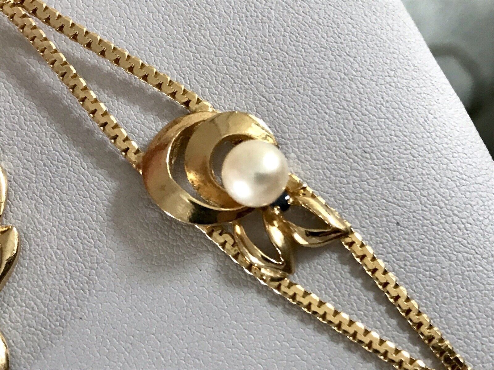 Vintage Set 835 Silber vergoldet Schmuck Kette Halskette Collier & Armband