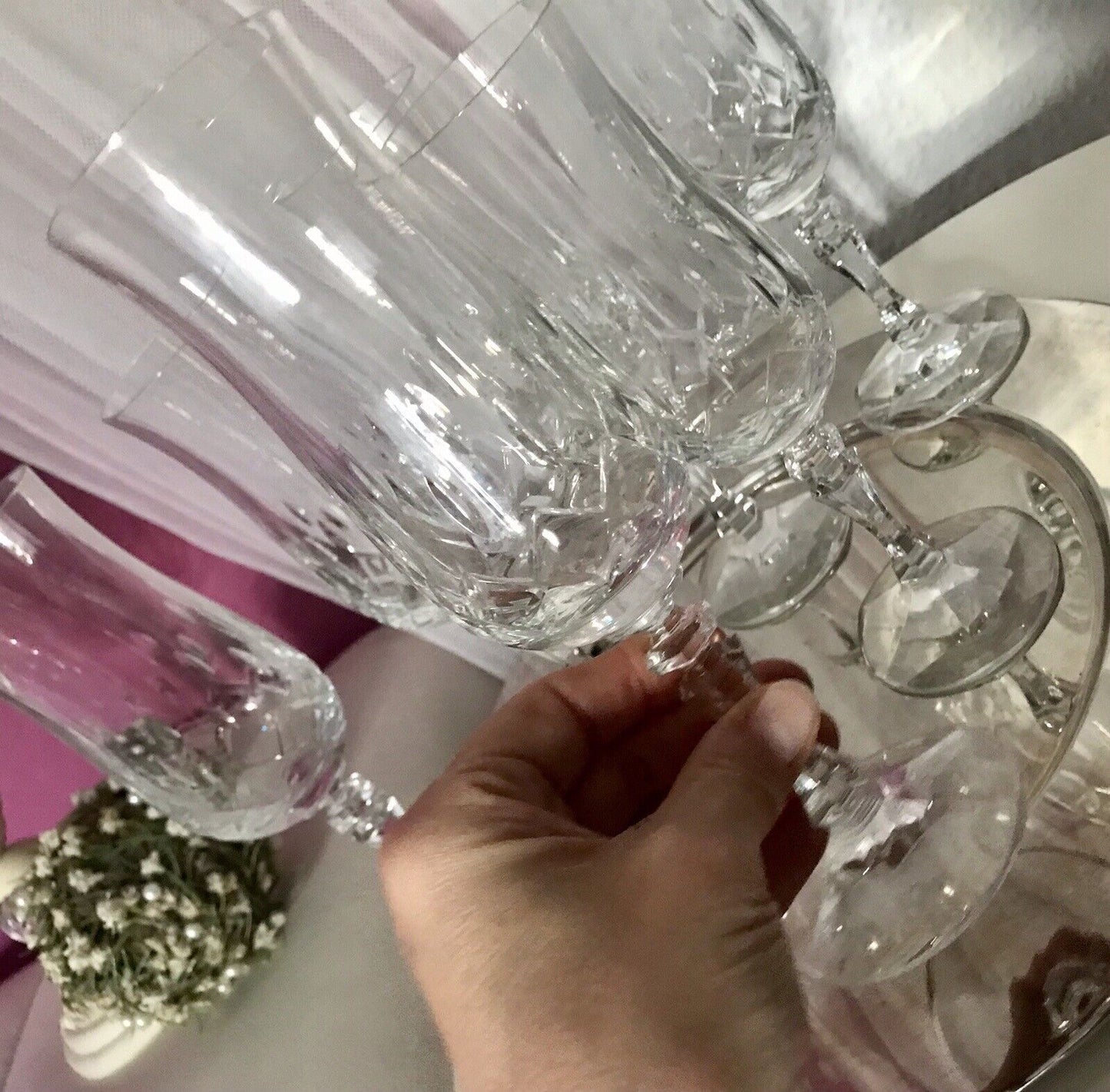 Vintage 6 EDEL Zwiesel Champagner Sektflöten Sektgläser Glas Kristallglas