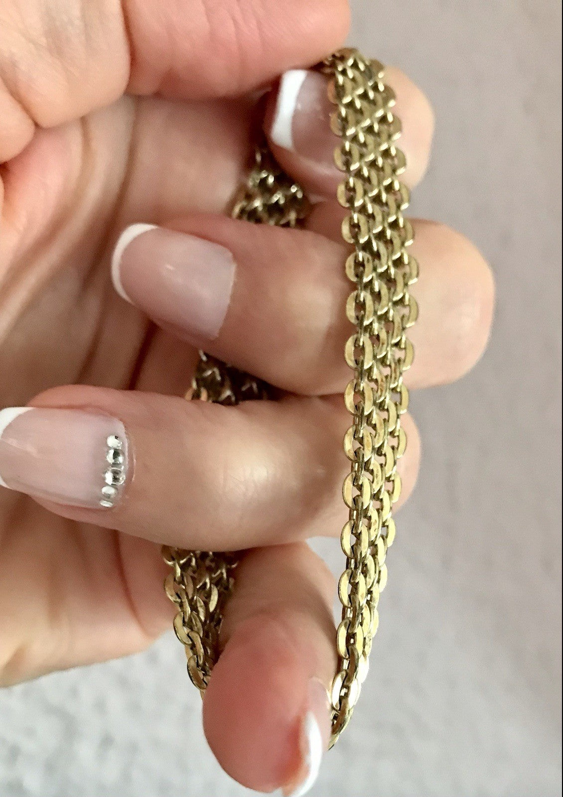 Vintage Teppicharmband Armband vergoldet Amerik. Doublè FBM