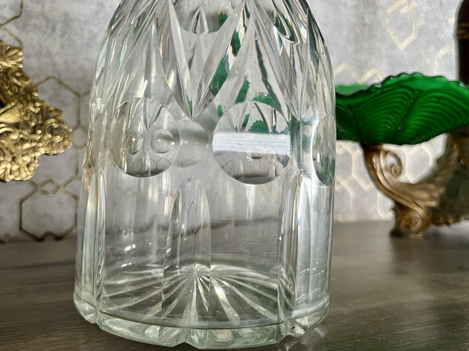 Antik Biedermeier ? groß Karaffe Weinkaraffe Dekanter Glas viktorianisch