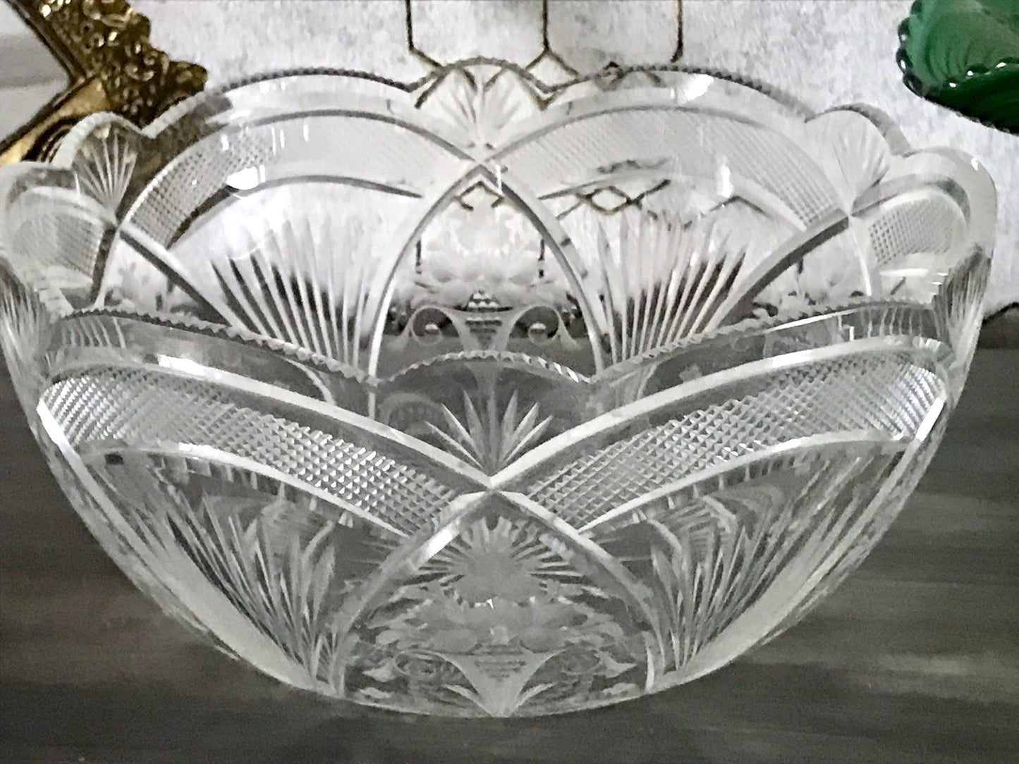 Antik Jugendstil SEHR EDEL Glasschale Schale Kristallglas Glas Schliff geätzt?