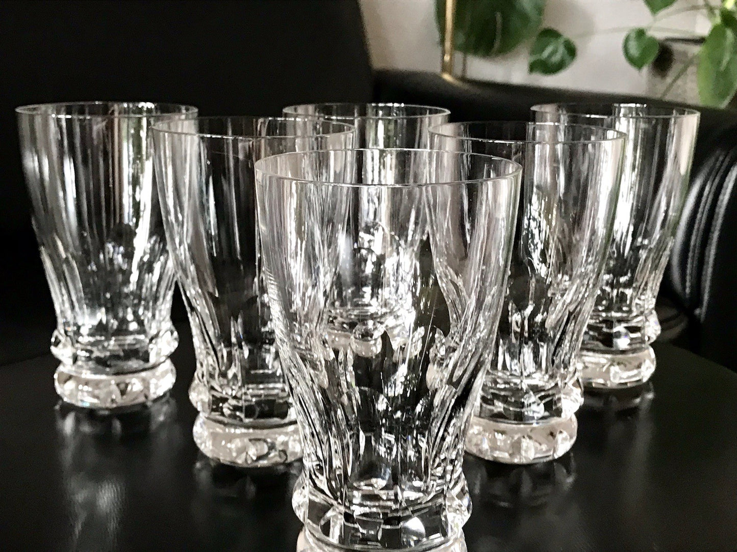 Vintage 6 EDEL  Wassergläser Trinkbecher Glas Kristallglas
