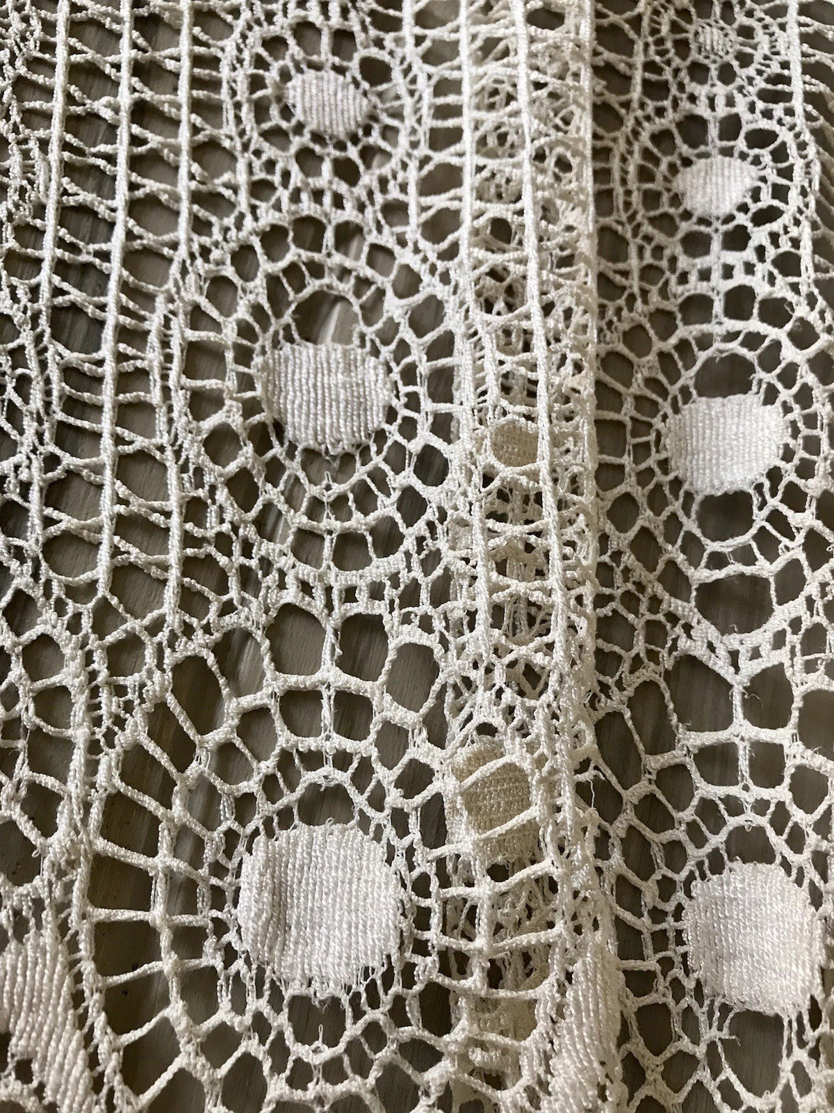 Antik Art Déco Fenster Gardine Vorhang Baumwolle? Filetspitze? So Schön Spitze