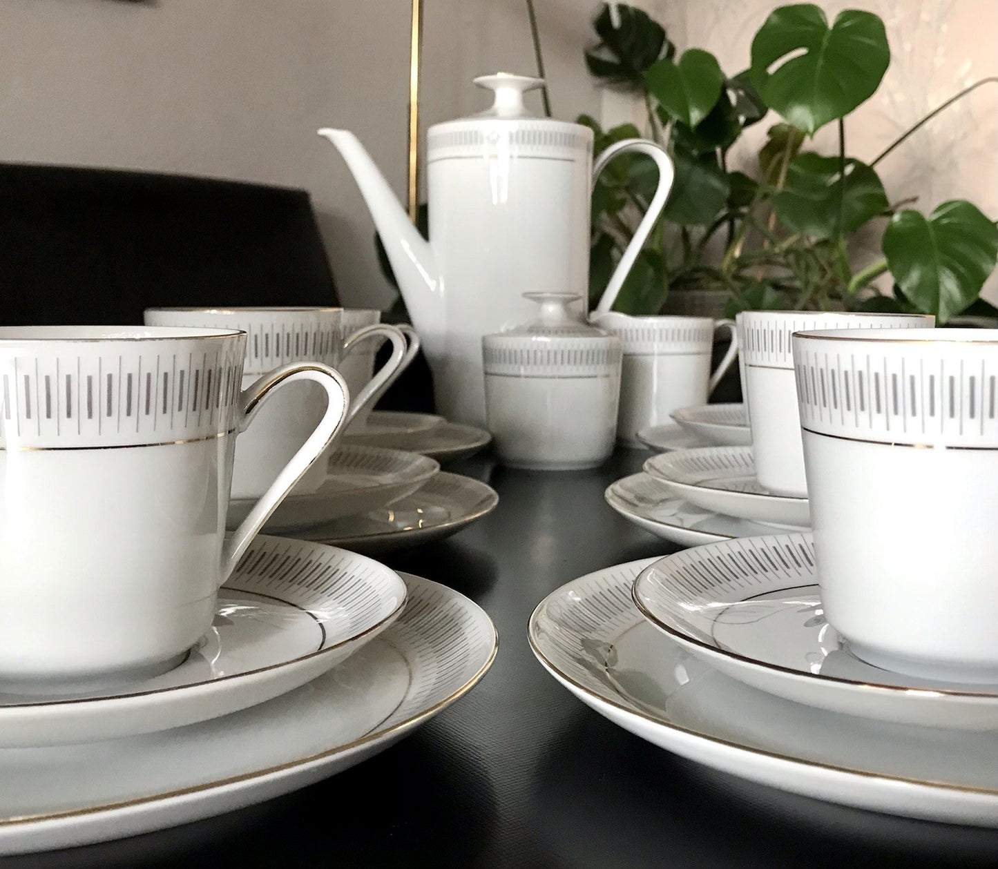Vintage 60er Porzellan Eschenbach Kaffeeservice  11 Personen +