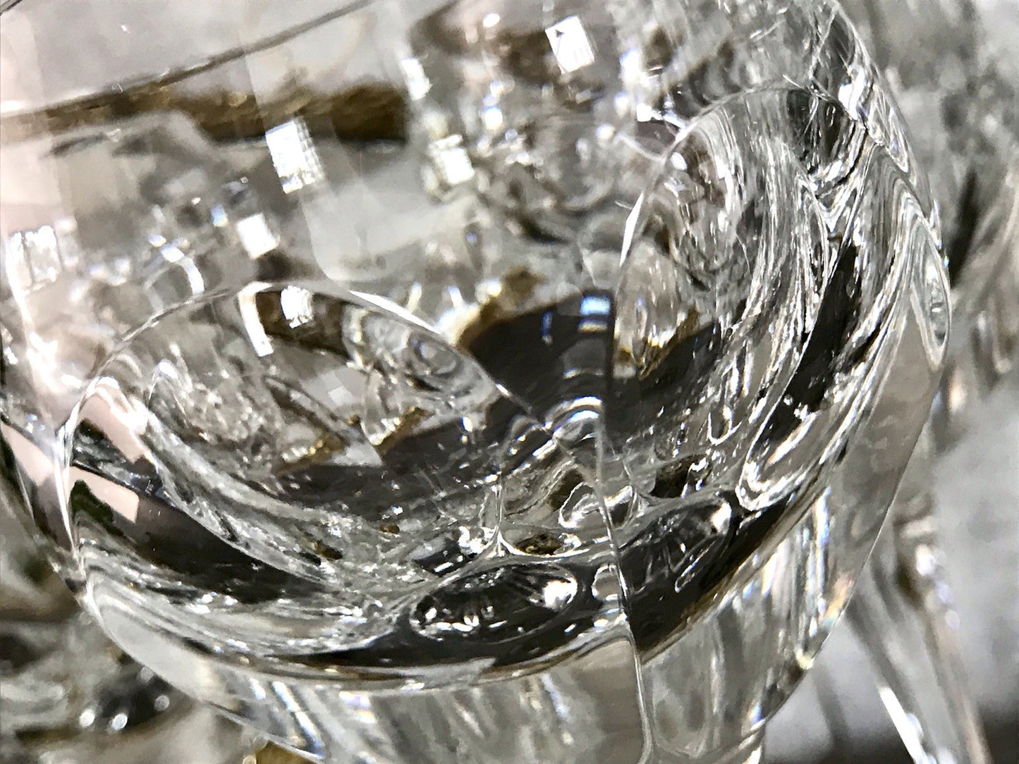 Vintage Edel 5x Weingläser Gläser Kristallglas Bleikristall