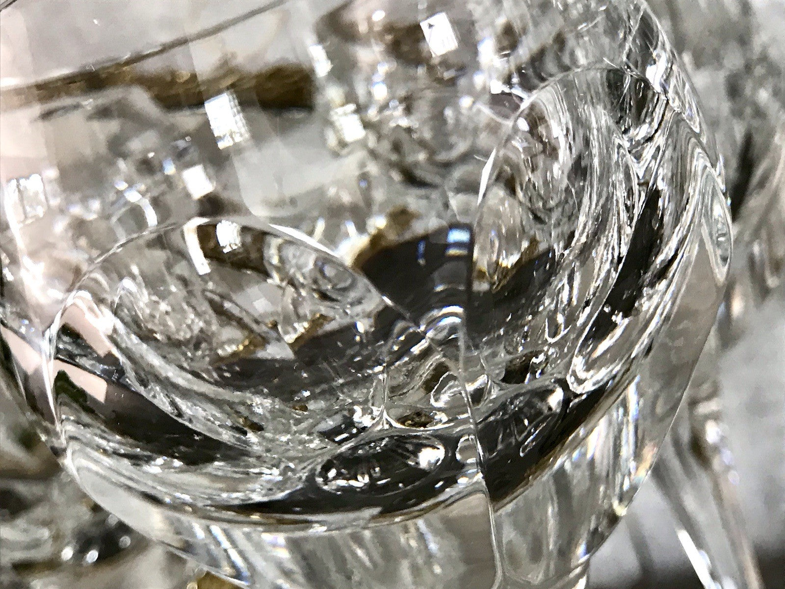 Vintage Edel 5x Weingläser Gläser Kristallglas Bleikristall