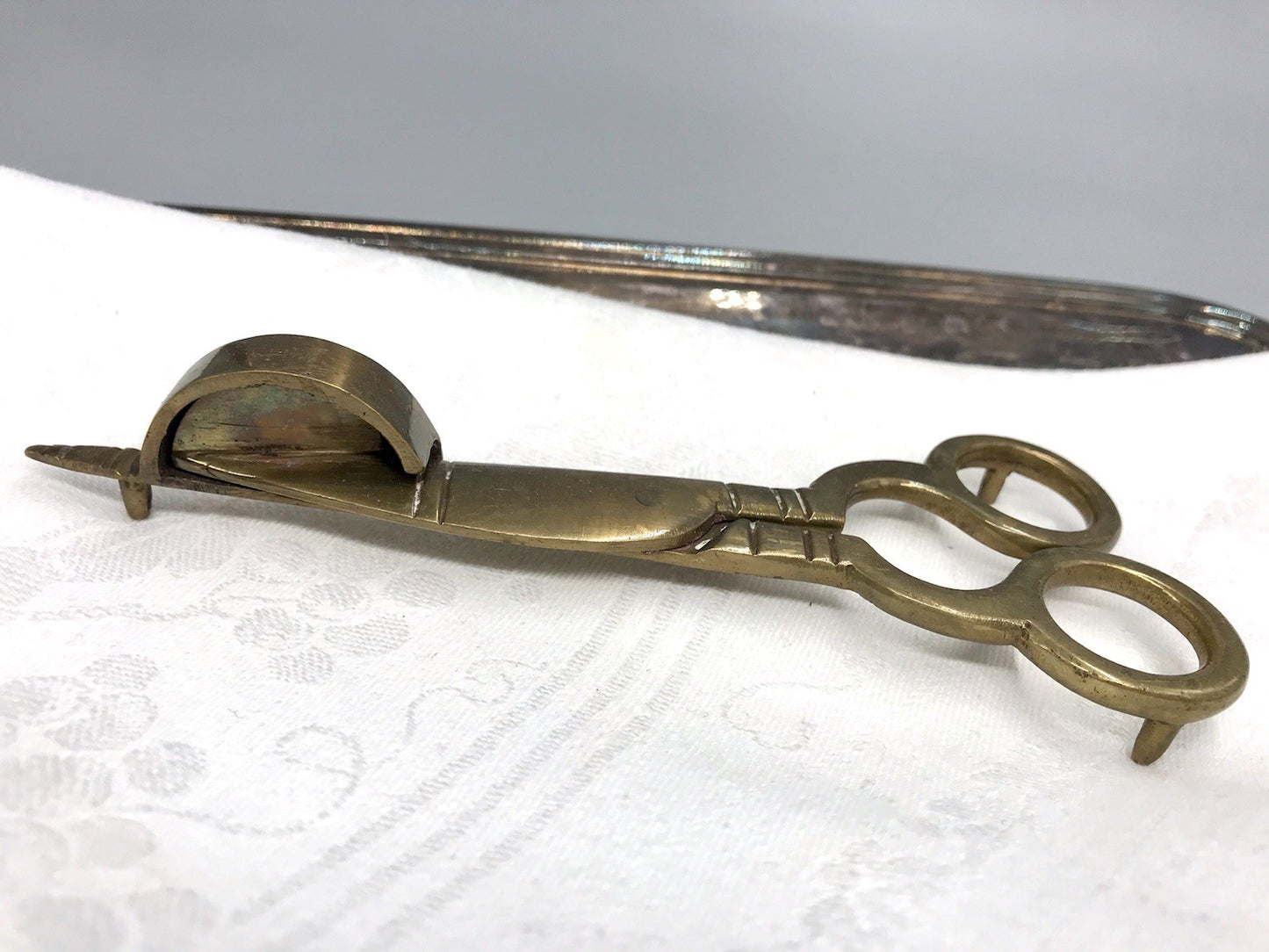 Alt Vintage Messing Dochtschere massiv