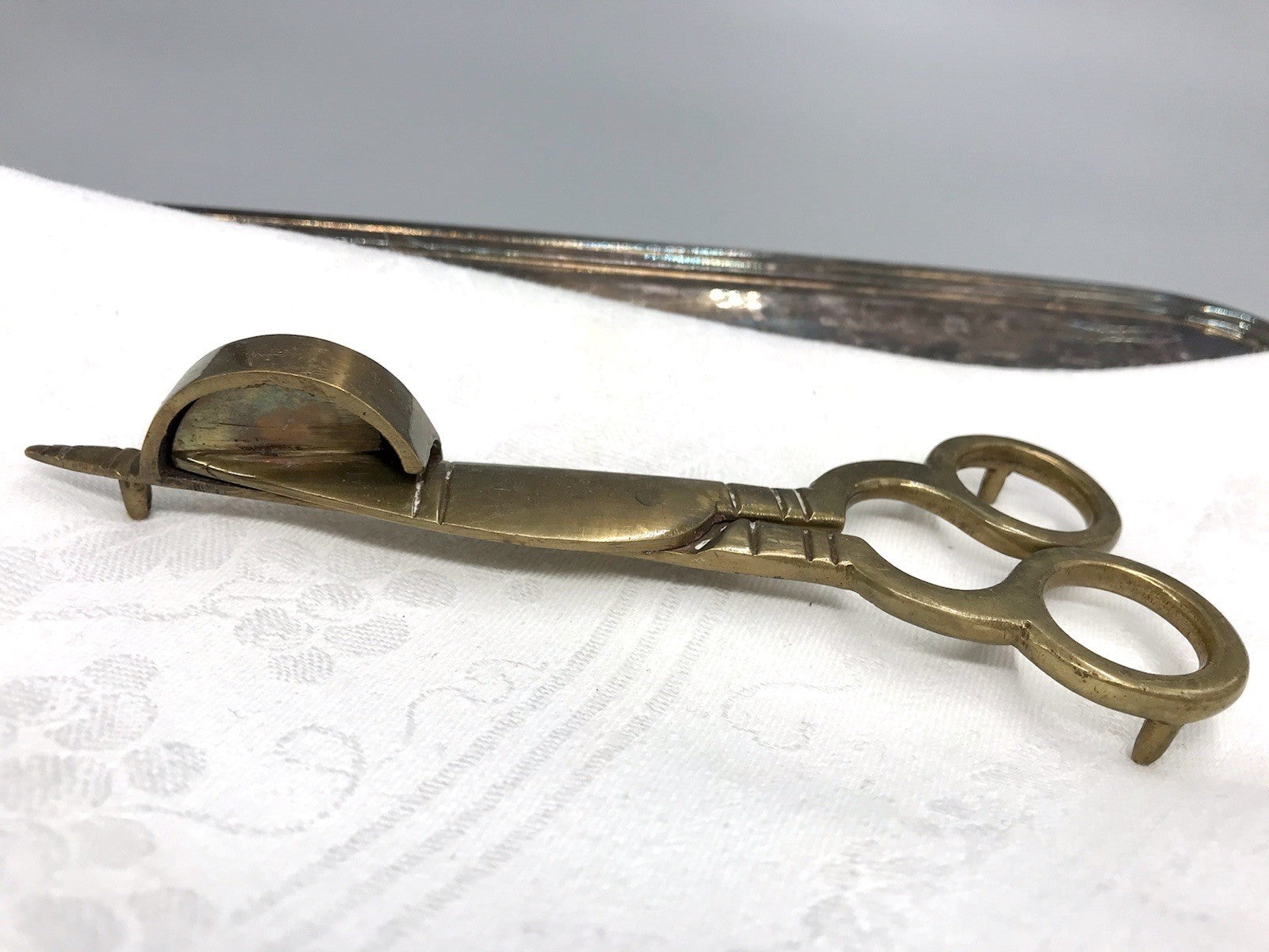 Alt Vintage Messing Dochtschere massiv