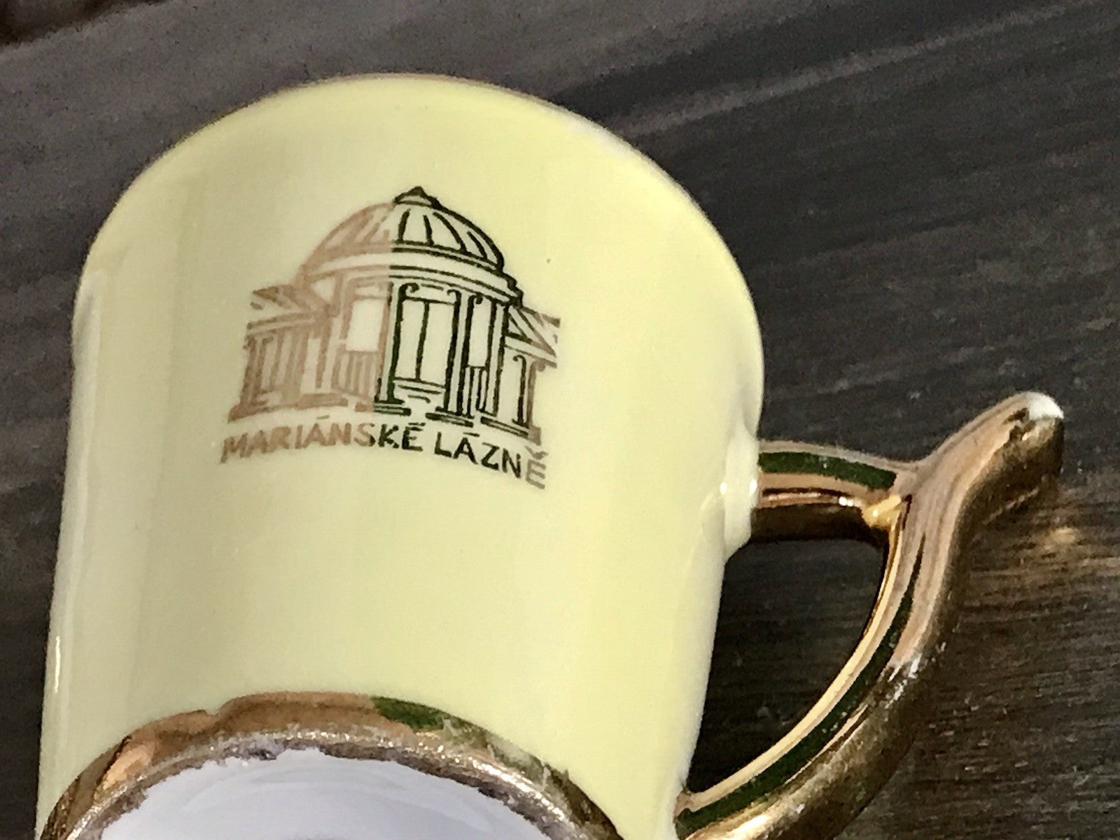 Antik Porzellan Andenken Becher Kurbecher Tasse Marianske Lazne