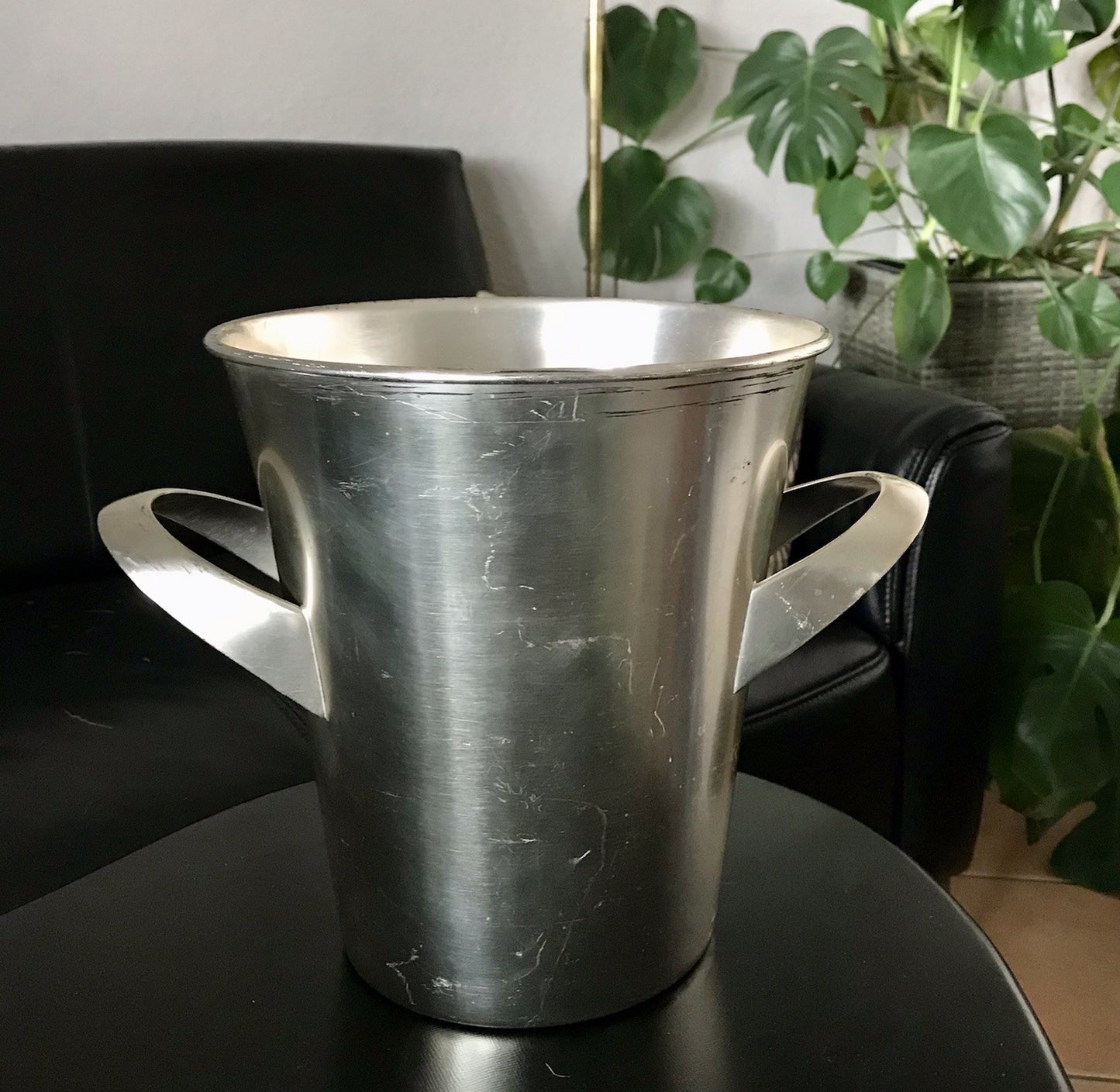 Vintage alt WMF Sekteimer Weinkühler Eiseimer versilbert Wagenfeld Ära