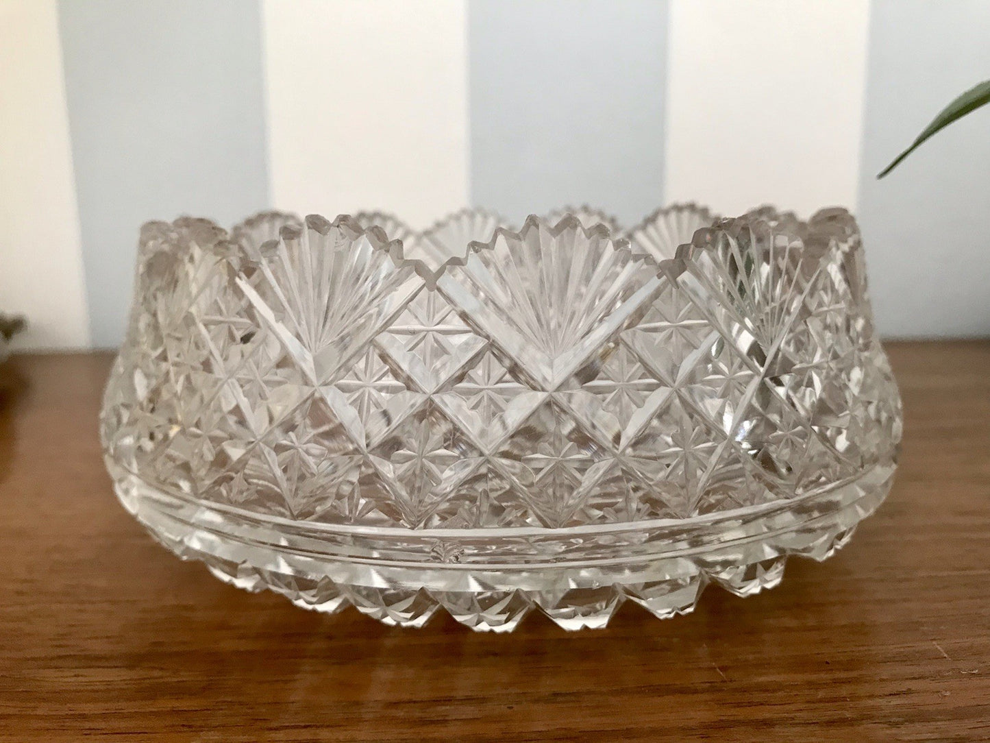 Antik Bleikristall Schale Glasschale Anbietschale Kristallglas Glas wundervoll!