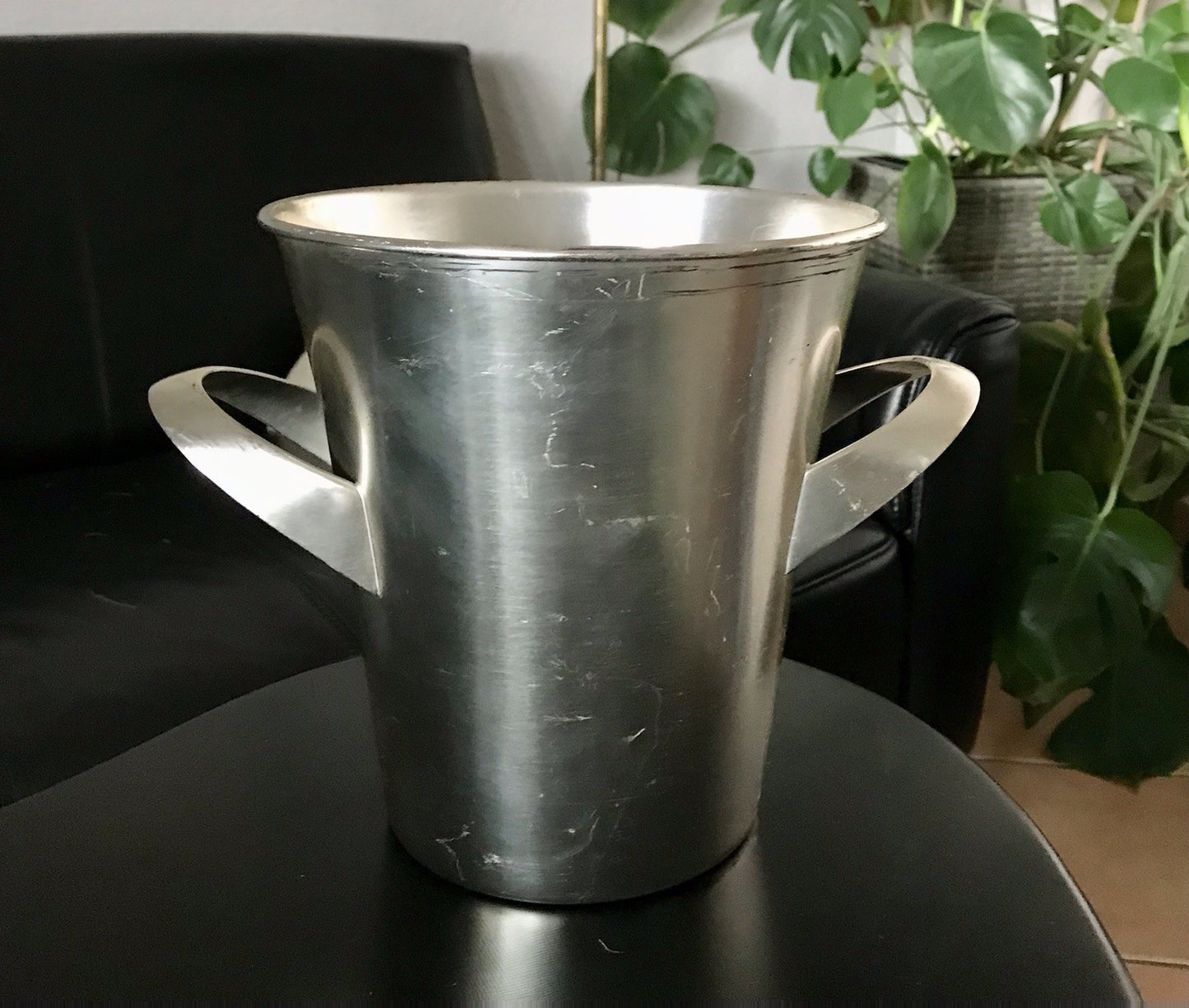 Vintage alt WMF Sekteimer Weinkühler Eiseimer versilbert Wagenfeld Ära