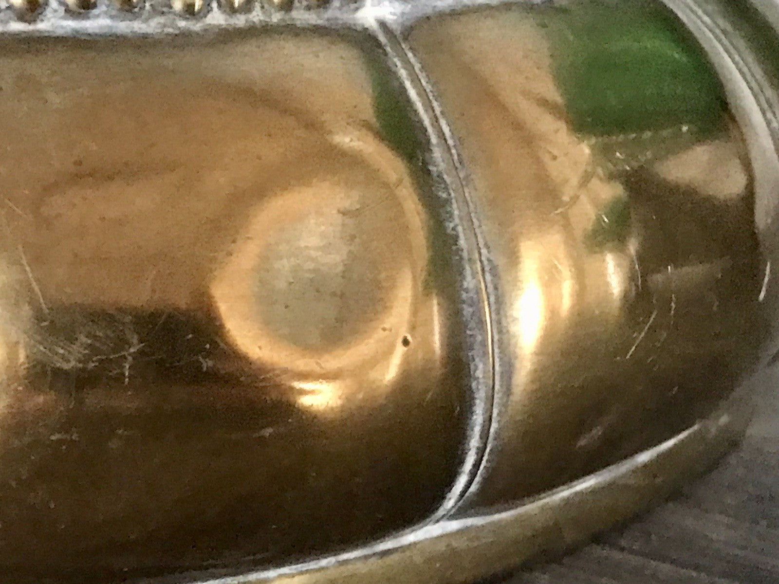 Antik WMF Straußenmarke Jugendstil Art Déco Messing Vase Relief