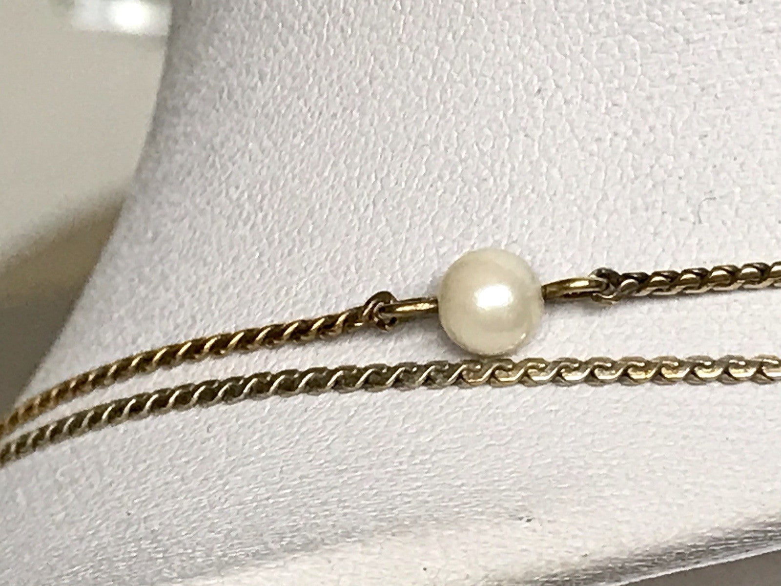 Antik lange Halskette 925 Silber vergoldet Collier Kette Perlen Zuchtperlen