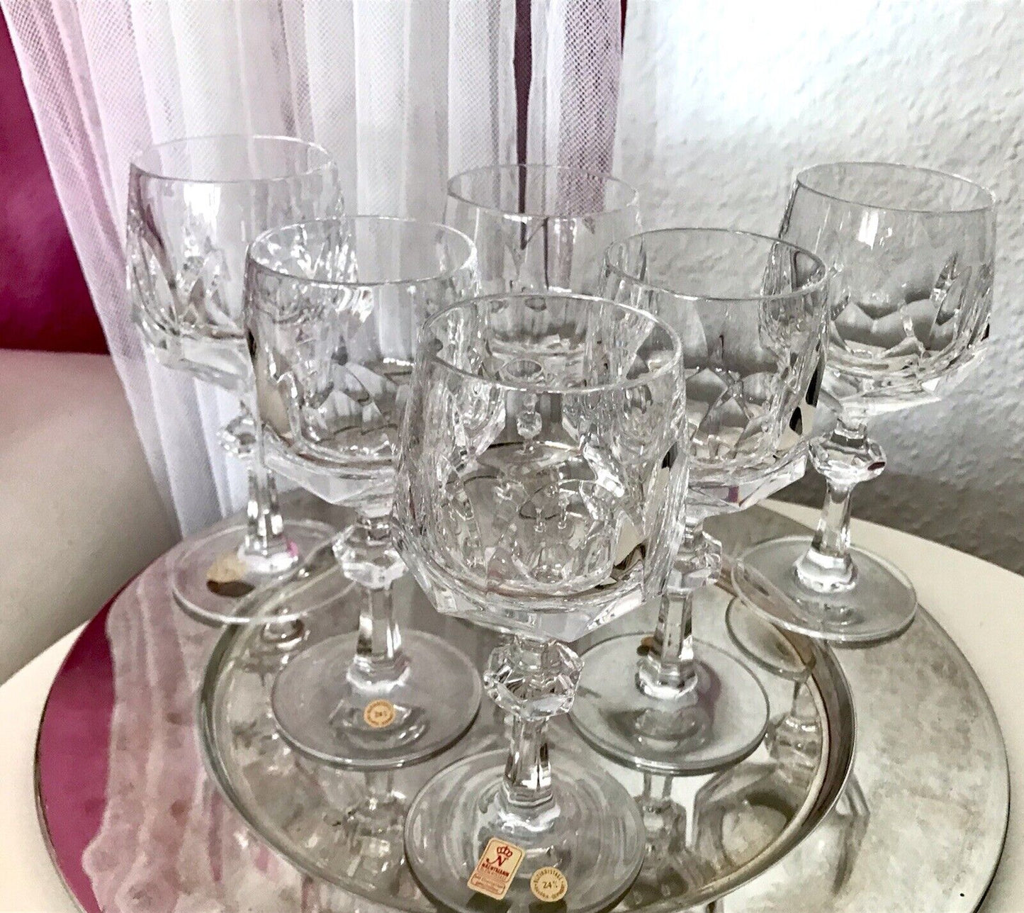 Vintage SEHR EDEL 6 Weingläser Gläser  Kristallglas Nachtmann Alexandra