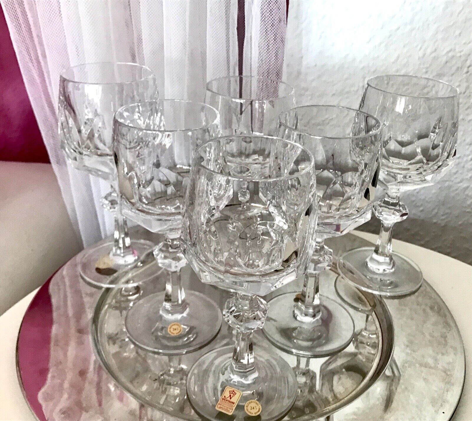 Vintage SEHR EDEL 6 Weingläser Gläser  Kristallglas Nachtmann Alexandra