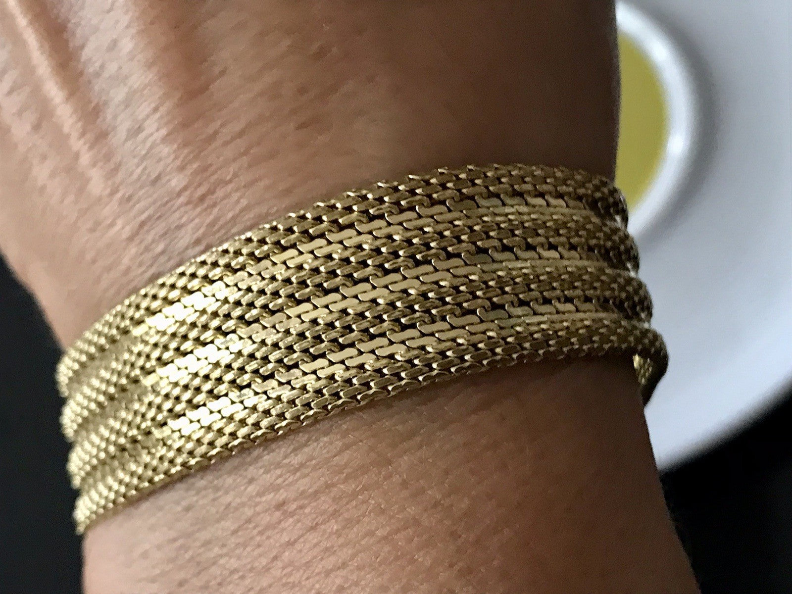 Vintage Teppicharmband Armband vergoldet Amerik. Doublè