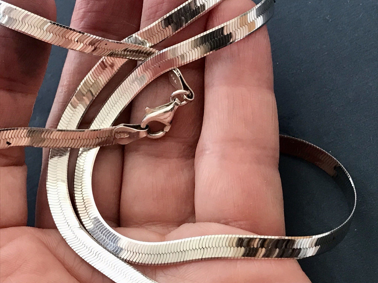 Vintage Modern 925 Silber Schmuck Set Collier Halskette & Armband Zeitlos