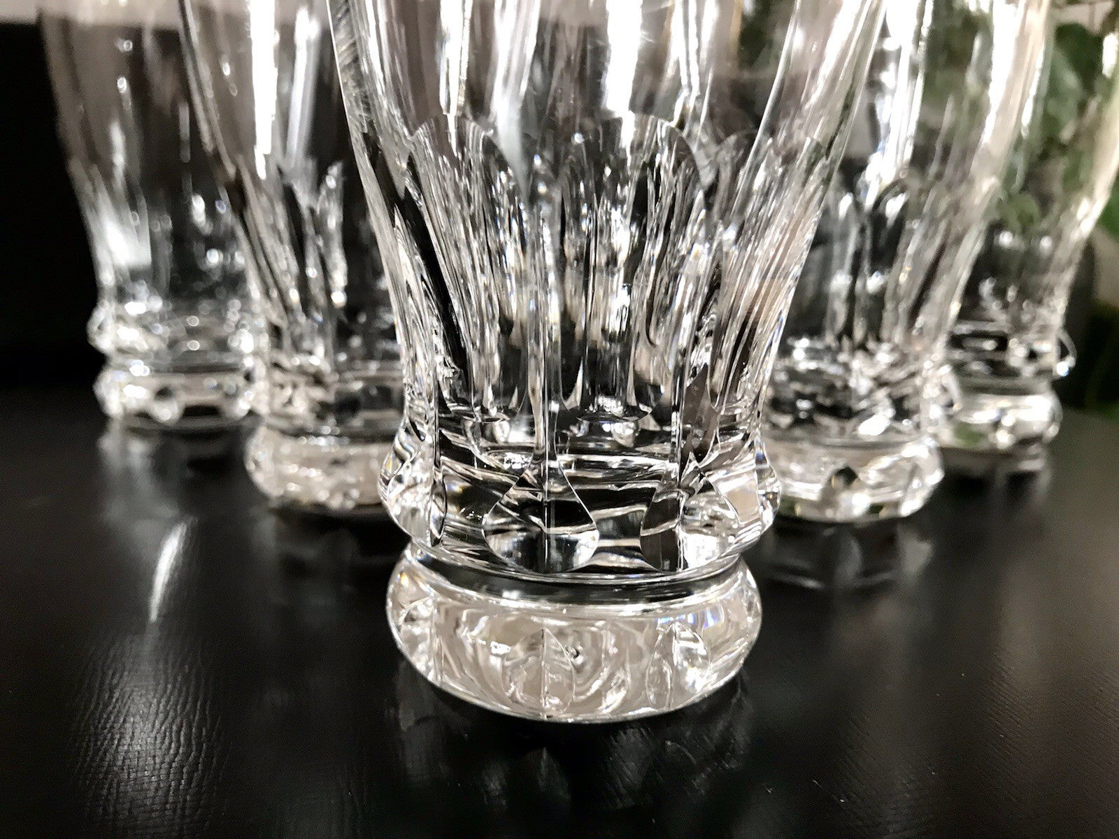 Vintage 6 EDEL  Wassergläser Trinkbecher Glas Kristallglas