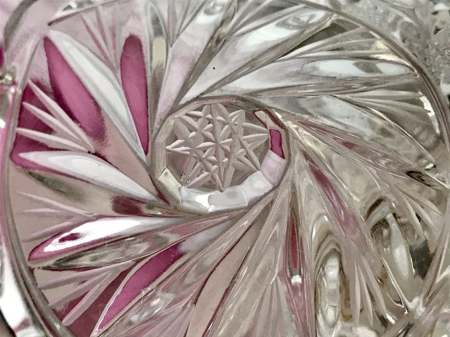 Alt Vintage Bleikristall Bonboniere Schale Glas edel Kristallglas PRL Polen