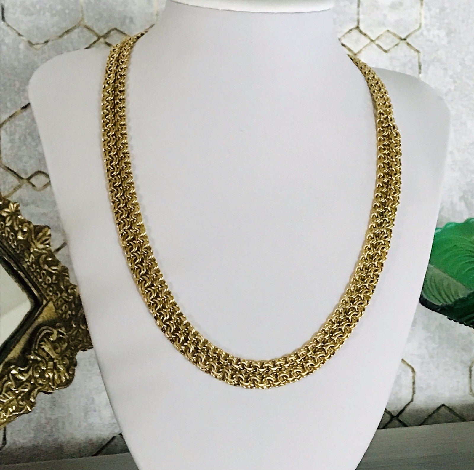 Vintage 60er FBM Collier Halskette Amerik. Doublè gold SCHÖN