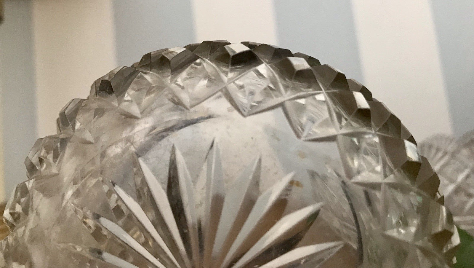 Antik Bonboniere Glasdose Dose Bleikristall edel Schliff Baccarat? versilbert