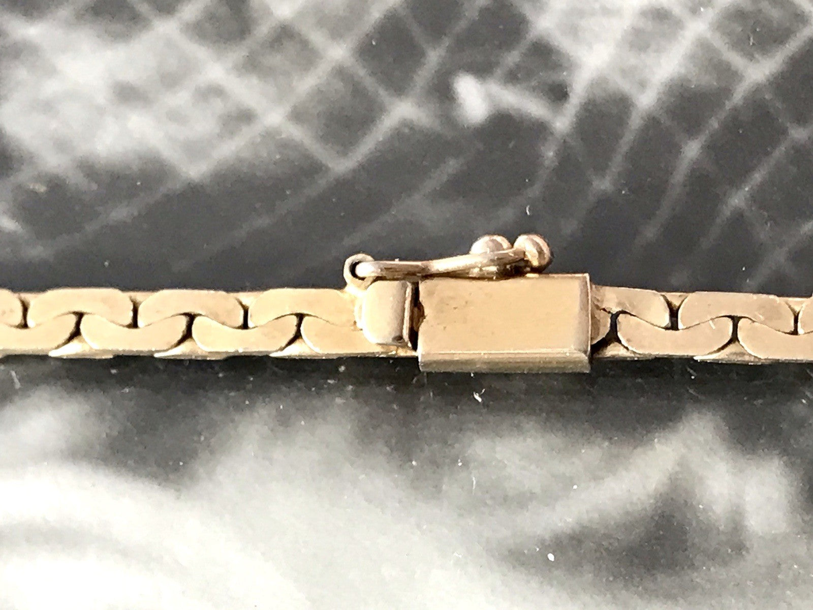 Alt Edel Vintage 835 Silber vergoldet Collier Halskette farblose Steine