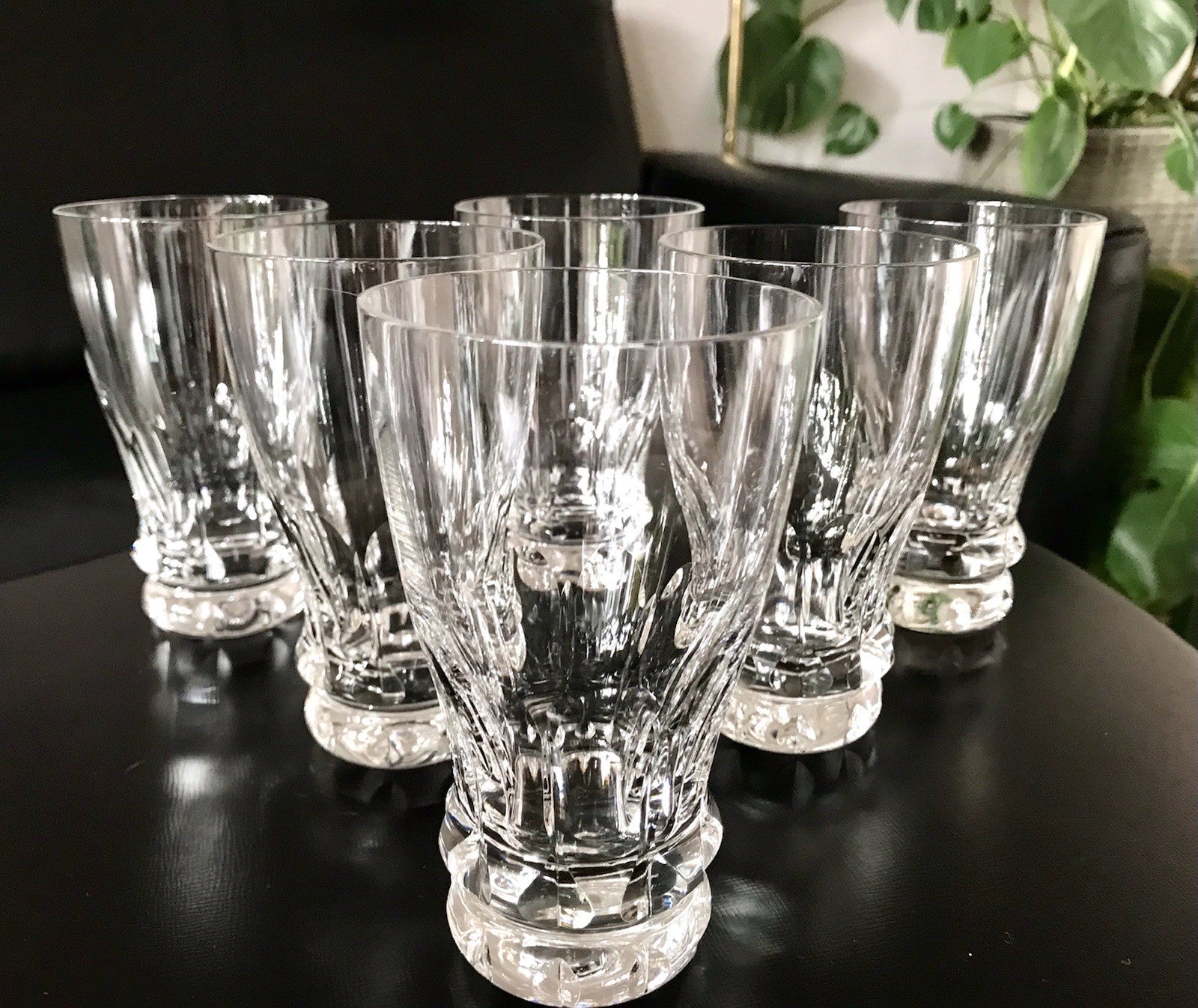 Vintage 6 EDEL  Wassergläser Trinkbecher Glas Kristallglas