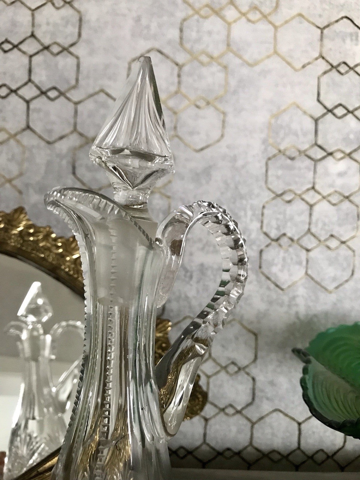 Antik Baccarat? Glaskaraffe Karaffe Kristallglas wundervoll Bleikristall Edel