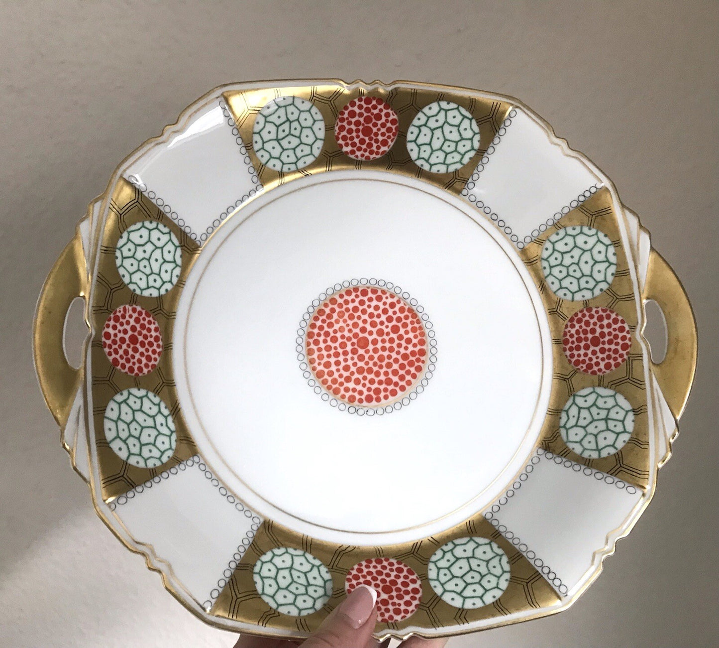 Antik Art Déco Edel Porzellan Zierschale Schale Edelstein Cosima Rienzi