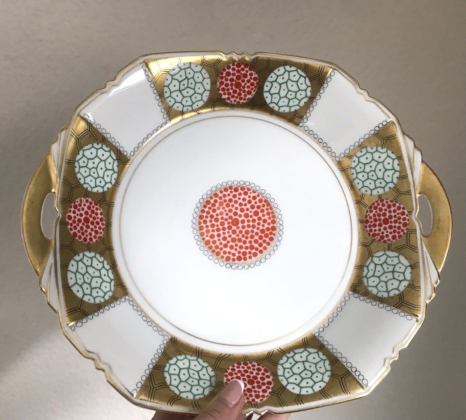 Antik Art Déco Edel Porzellan Zierschale Schale Edelstein Cosima Rienzi