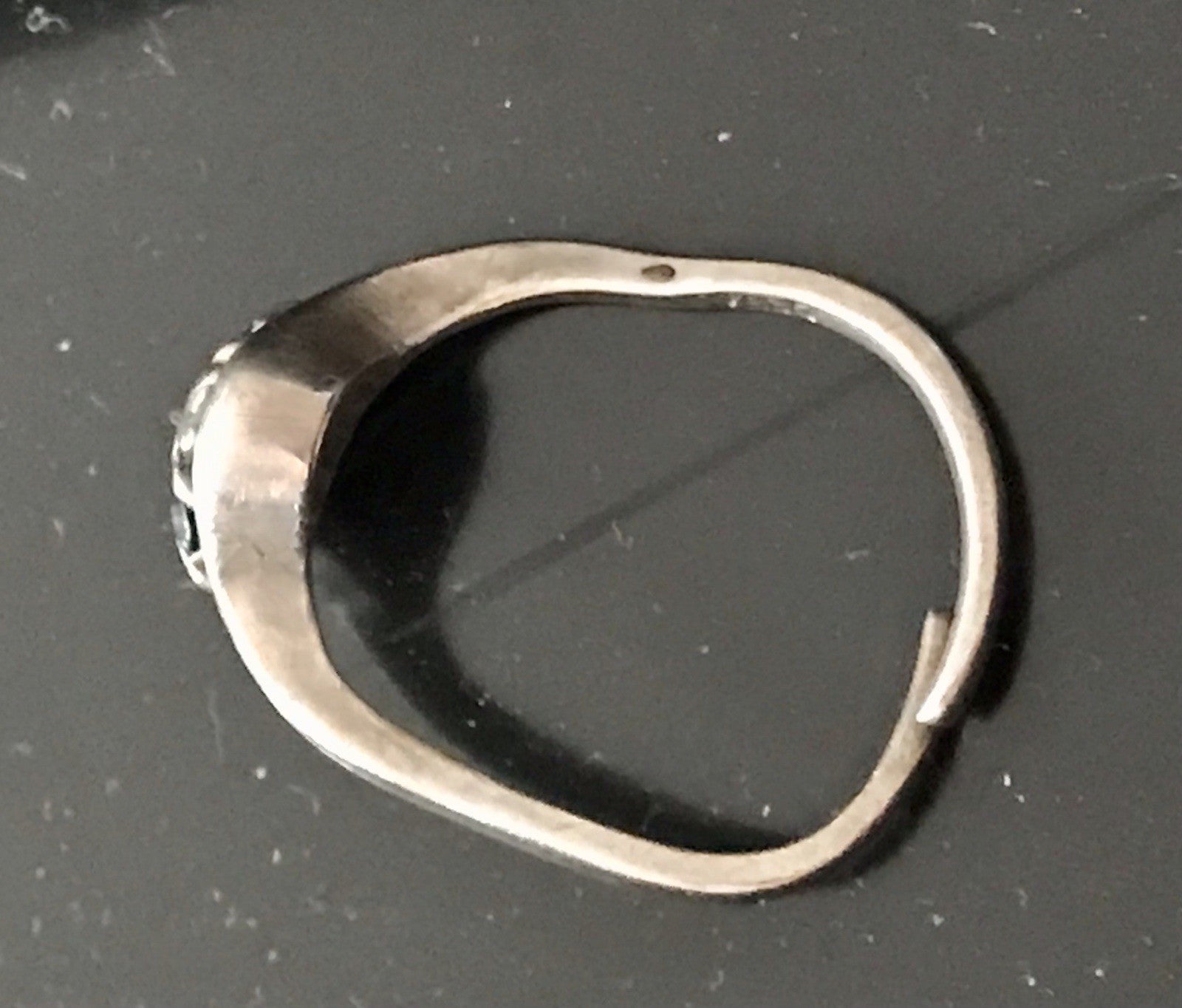 Antik ? Art Déco Damen Ring blaue farblose Steine Silber 925 Gr.51 52 Teka