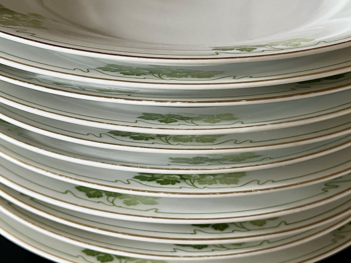 Antik Jugendstil Porzellan Tafelservice 11 Pers.- Kästner Saxonia Weinranken