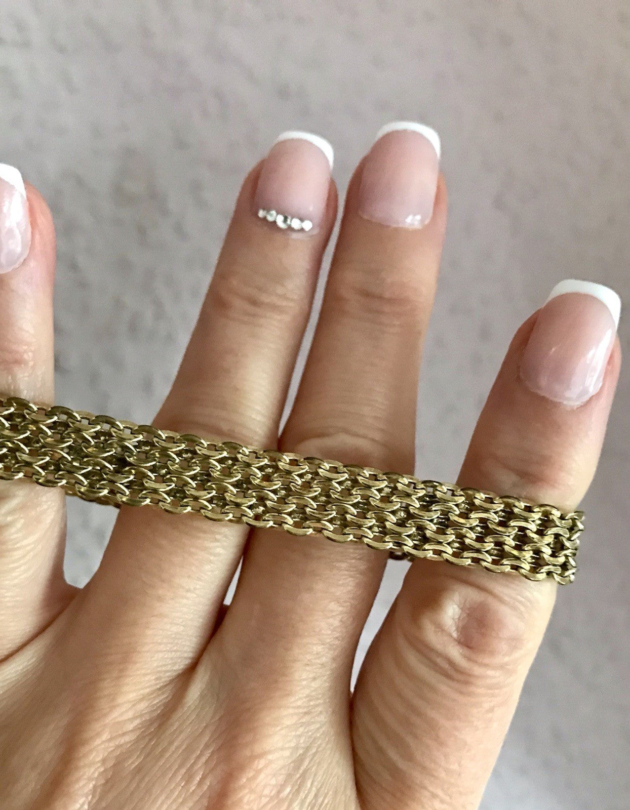 Vintage Teppicharmband Armband vergoldet Amerik. Doublè FBM