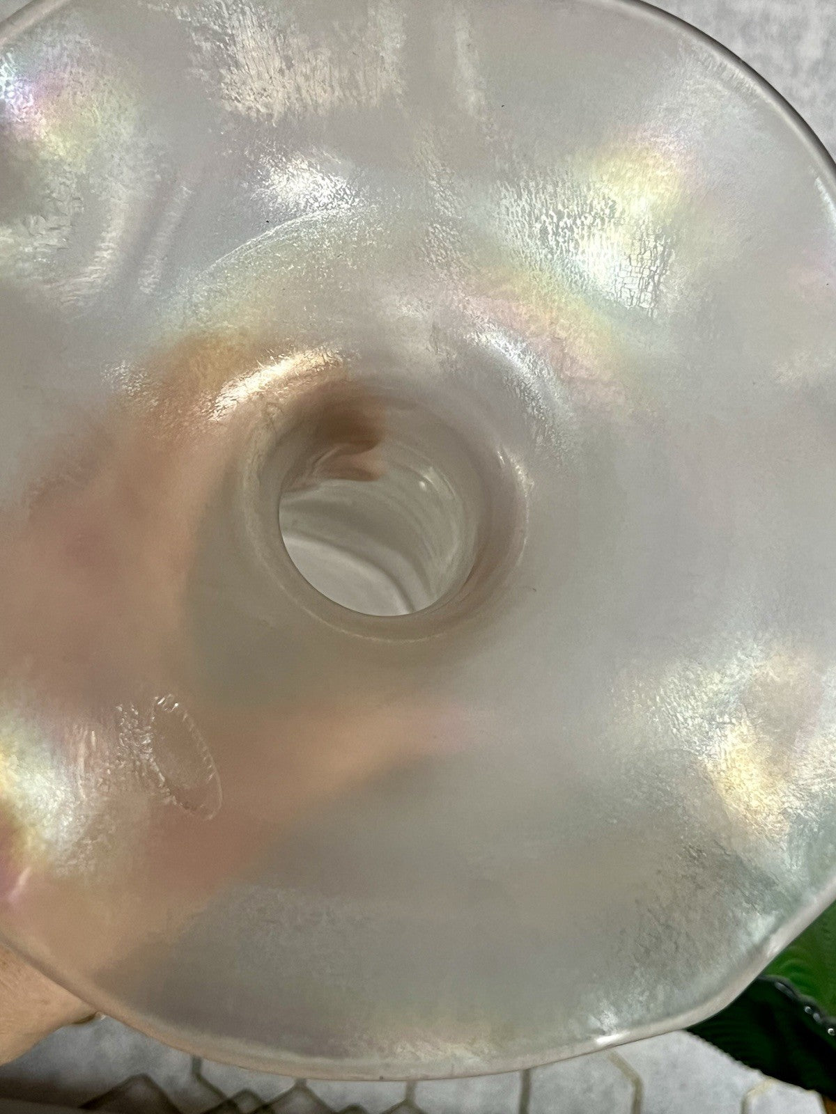 Vintage Glasvase Glaskunst Vase edel Glashütte Eisch ? irisierend schillernd