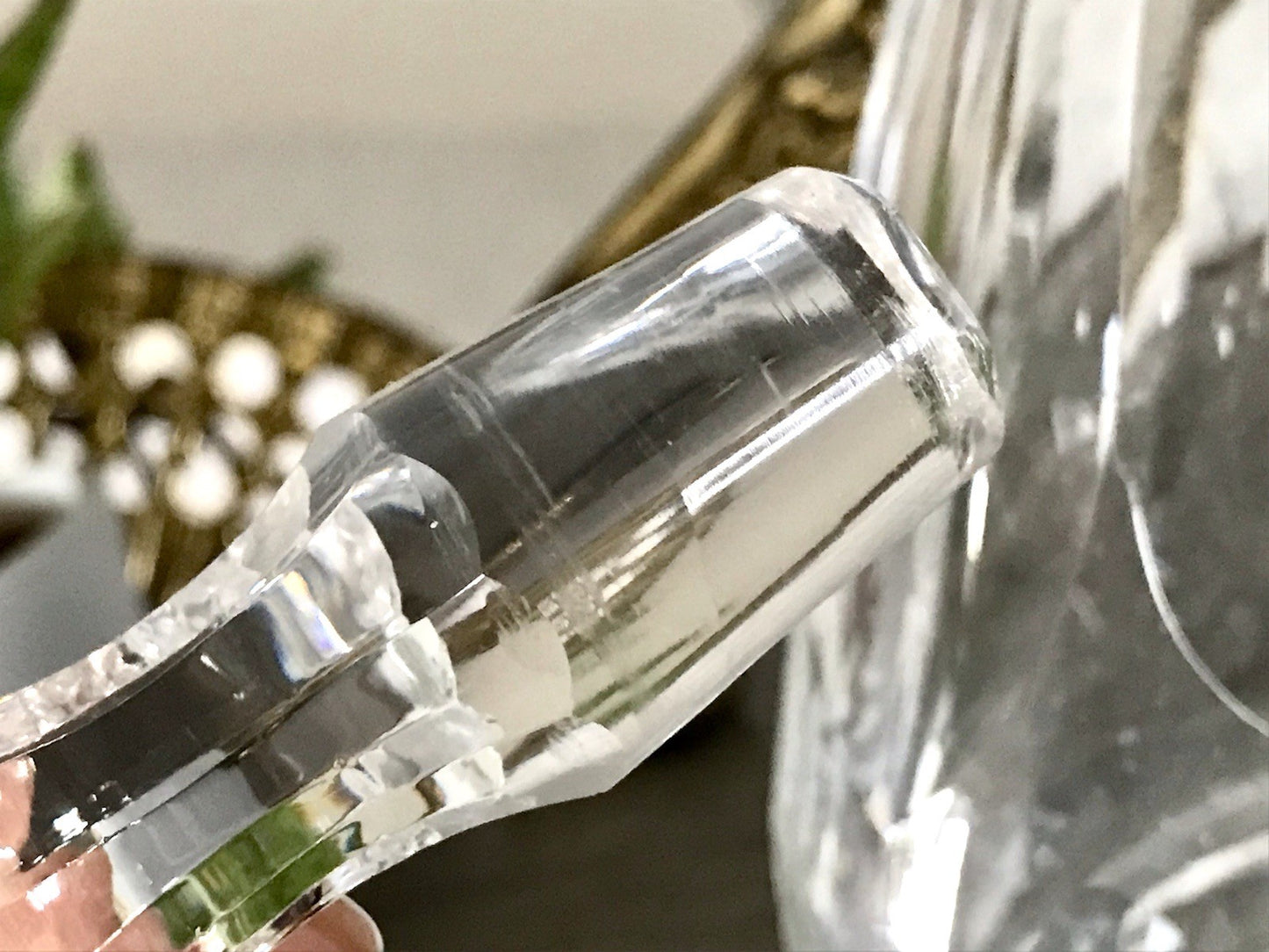 Antik ? Art Déco Kristallglas Bleikristall Design Karaffe EDEL ovoid